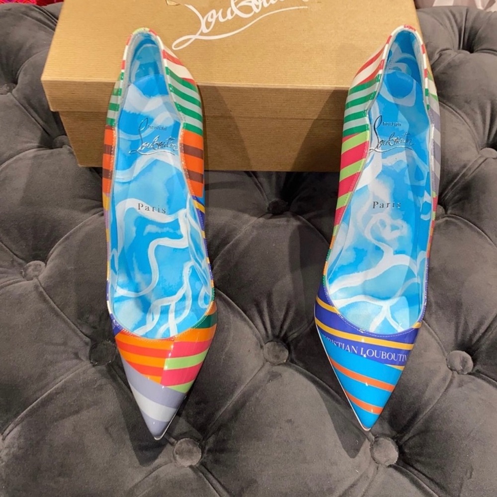 New Size 38.5 Christian Louboutin Colorful Hot Chick Pumps